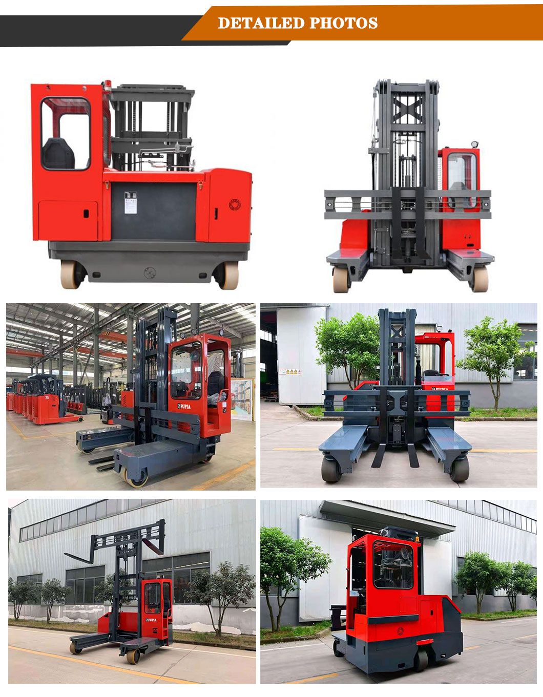 Long Material Stacking 4 Ton Multi-Directional Electric Reach Forklift