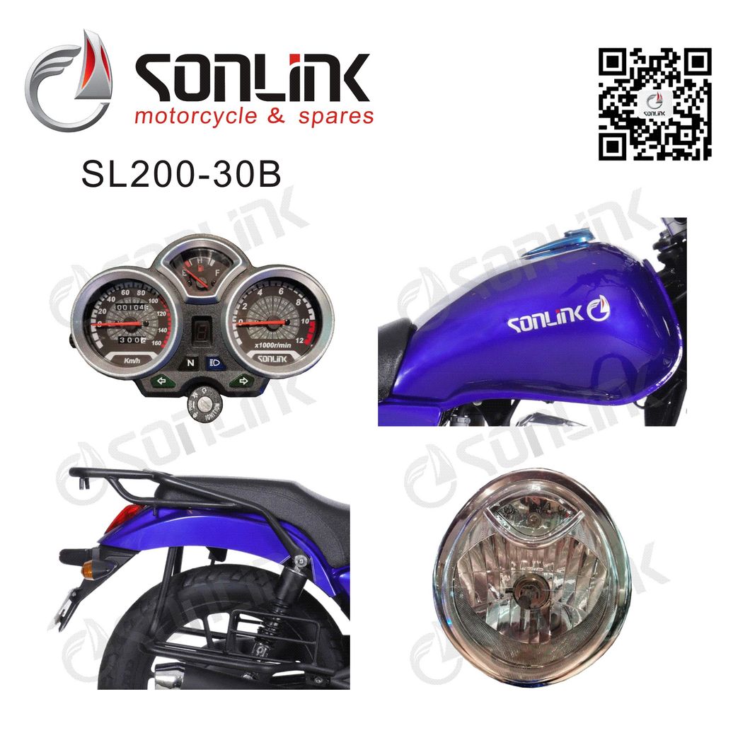 New Model 175cc/200cc Gn Aluminium Alloy Durable Street/Sports Motorcycle/Scooter
