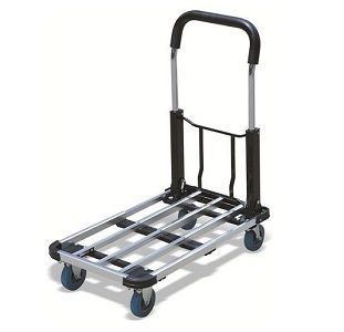 200kg Three Shelves Plastic Platform Trolley Pn202 with Two Handles