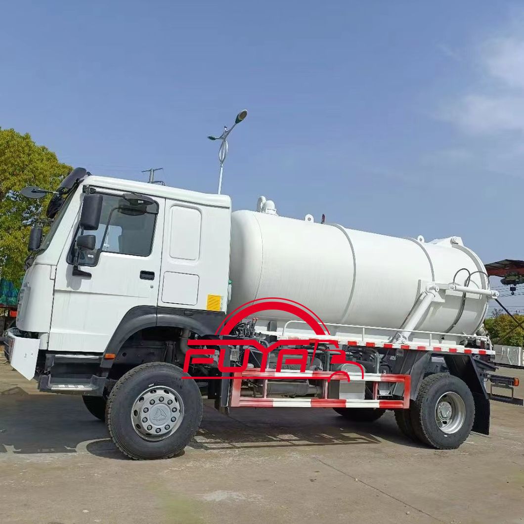 Sinotruk HOWO 4X4 4WD All Drive 10ton-12ton 10m3-12m3 10000 Litres 12000 Litres Liquid Sewage Truck