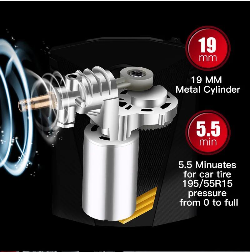 Mini Corded DC 12V Digital Display Car Air Compressor Pump Portable Automatic Tire Inflator Bicycle Auto Stop