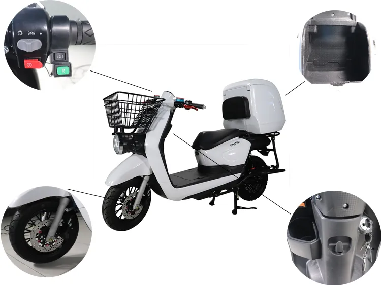Adult Hot-Selling 1000W 60V 72V Electric Scooter 200kg Load Electric Motorcycle for Sale Take off Food