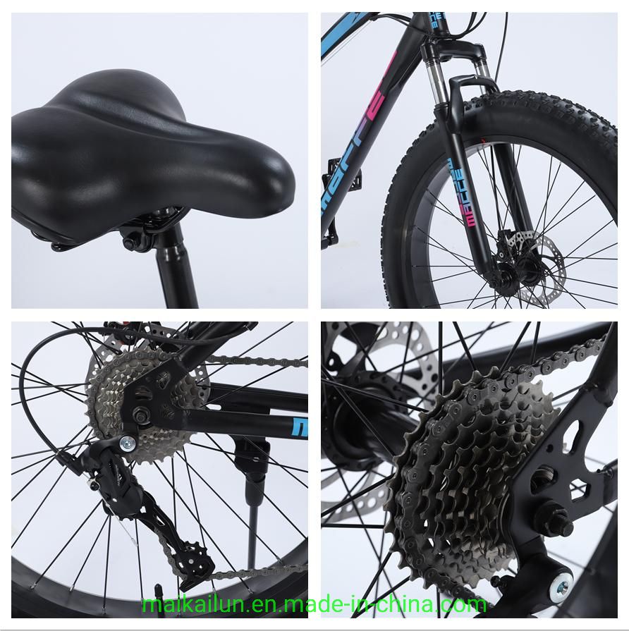 Jaguar Frame Beach Bicycle 26 Inch Mountain Bicycle with Gear 21 Speed 26*4.00 Fat Tire MTB Snow Bike Spoke Rim or Magnesium Alloy Rim Leopard Type Frame