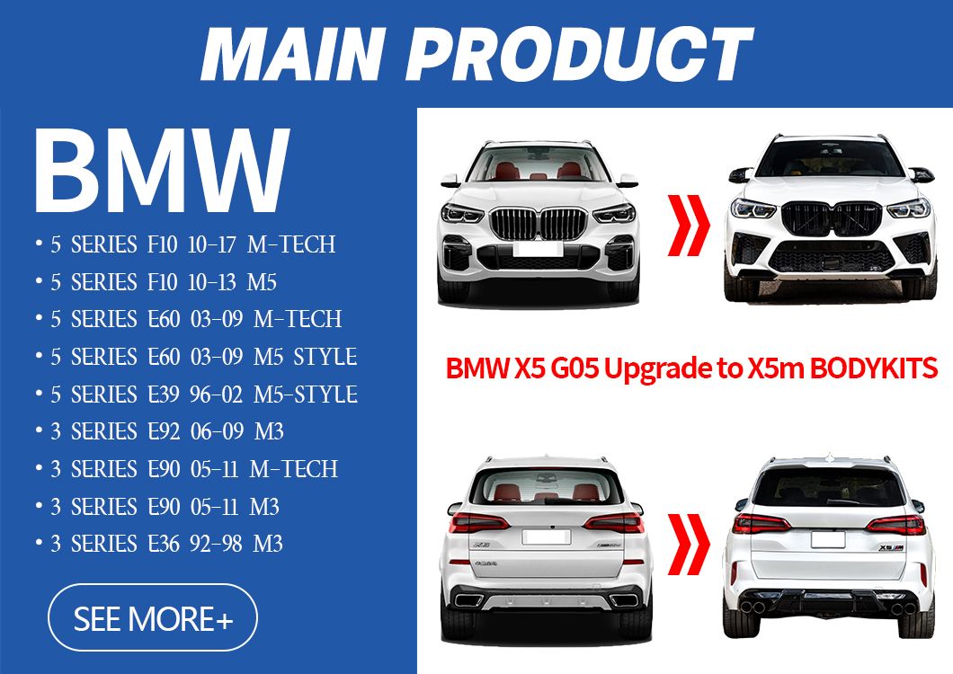 High Quality for BMW G80 M3 G82 M4 Body Kit Carbon Fiber Front Bumper Lip Separator Spoiler Rear Diffuser Front Bar Air Inlet Rear Spoiler