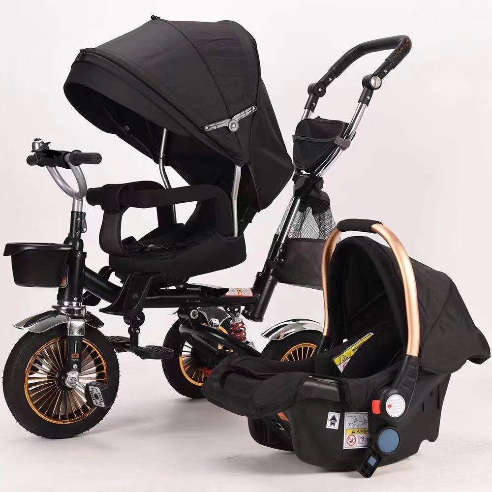 Baby Tricycle with Carseat with Pushbar Children Tricycle for Baby Cheap 4 in 1 Kids Children Tricycle Baby Toys Ride on