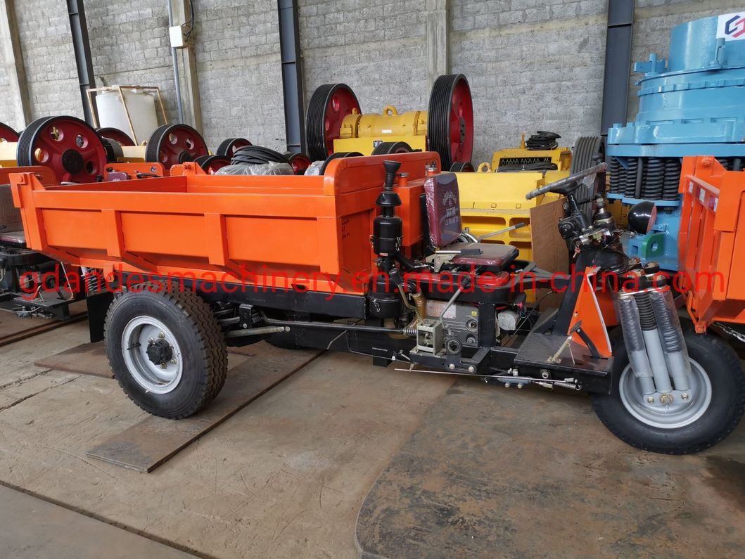 Underground Dump Truck Tricycle/ 4 Wheel Trucks with 1-5 Tons Diesel/ Electrico