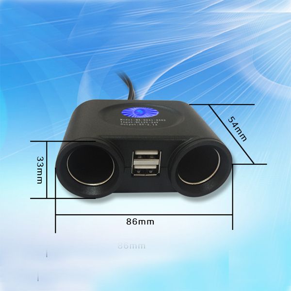 2016 New 2 Port USB Car Power Charger for Mobiles