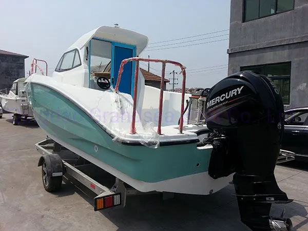 Chinese 7.2m High Speed Fiberglass Sport Boat Fishing Cabin Boat for Sale