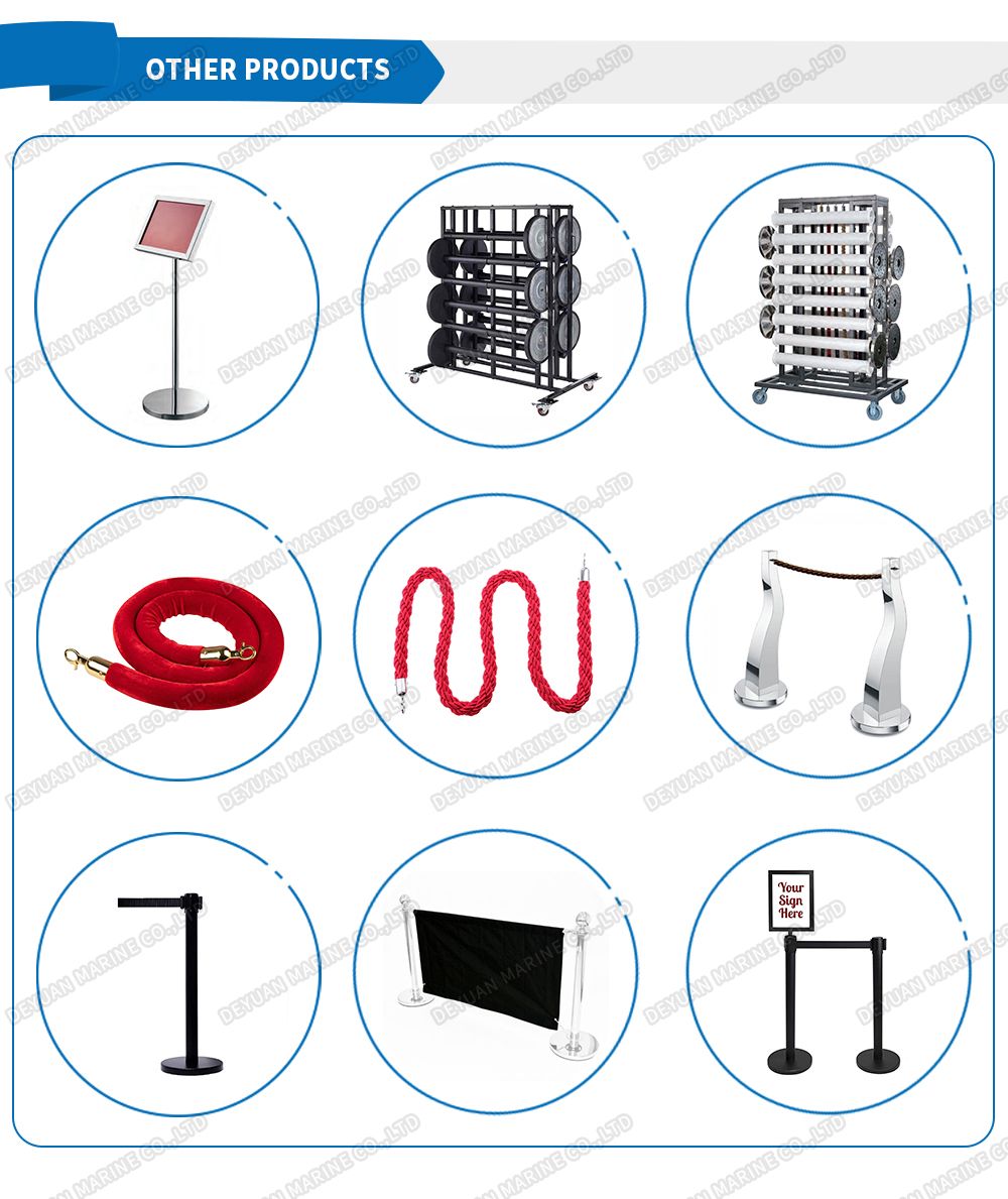 Crowd Control Barrier Twisted Stanchion Poly Ropes for Event