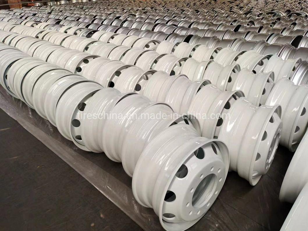 Steel Wheel Rim for Trucks Tubeless Wheel 17.5X6.75 with 5/6/10 Holes PCD 203.2/208/190/222.25/225mm Cbd 146/150/140/164/176mm Offset 135/145/140mm for 9.5r17.5