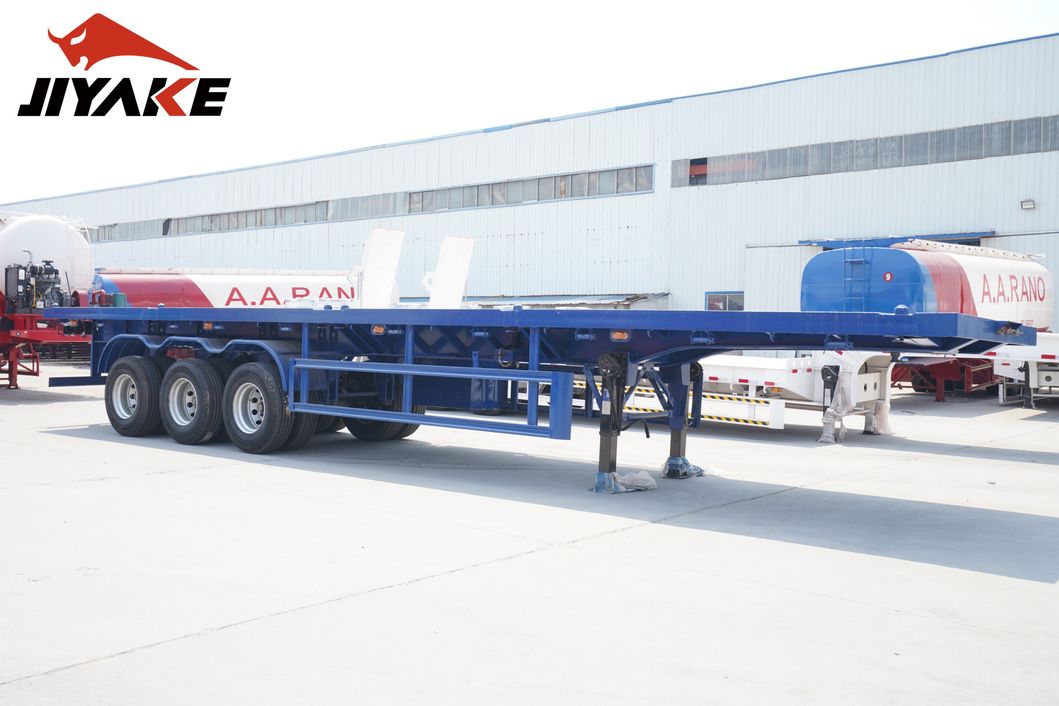 Africa Hot Sale Good Price Flatbed Trailer New and Used 20FT/40FT 3 Axles 2/4/5 Tri-Axle Flat Bed Truck Trailer for Container Shipping