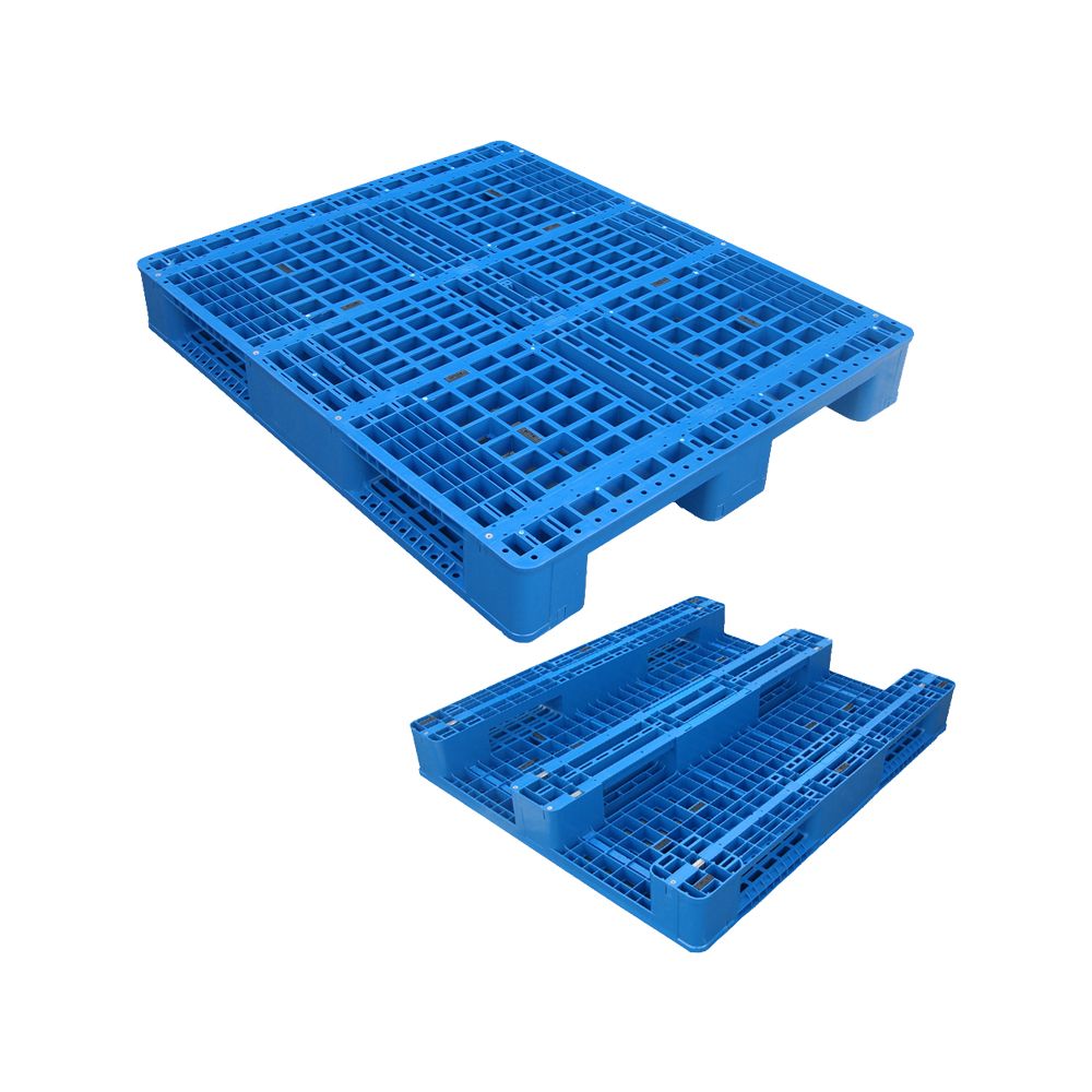 Heavy Duty Single Side Plastic Pallet with Metal Reinforced for Racking