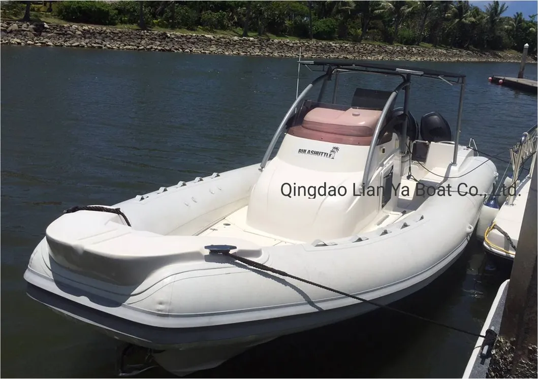 Liya 27FT Luxury Durable Fiberglass Bottom Rib Boat Deep Vee Center Console Boat
