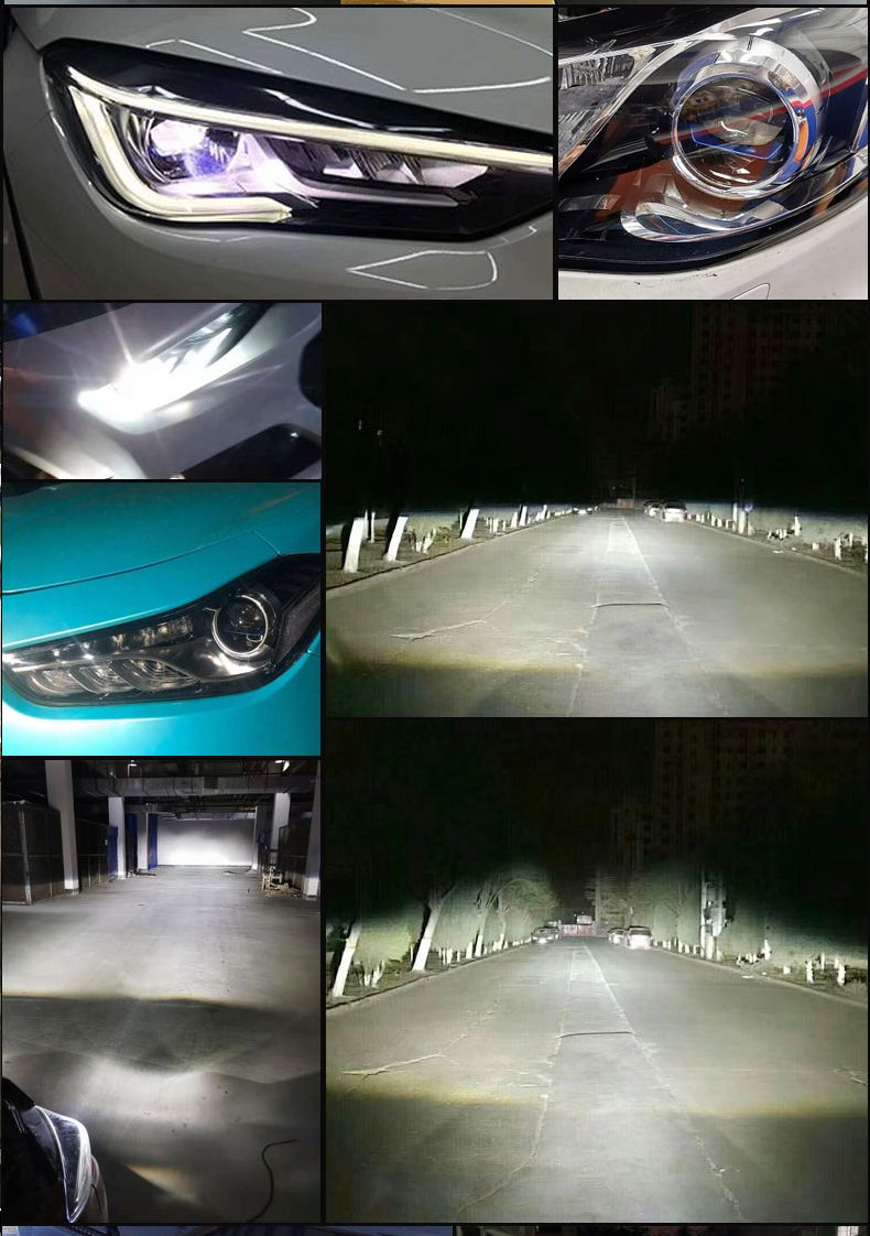 Sanvi Car Lk9 12V 6000K 112W Bi LED &amp; Laser Projector Glass Lens Headlights LED Headlamp Lighting Lamp Parts Universal Factory Supplier