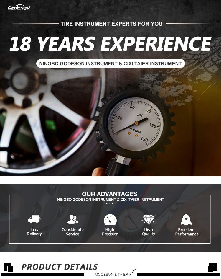 Simple Operated Digital Backlighting Tyre Pressure Gauge