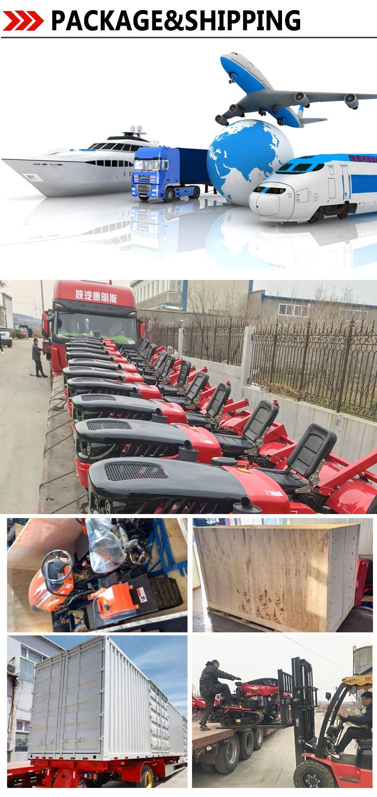 Small Farm Tractors with Rubber Tracks Crawler Tractor