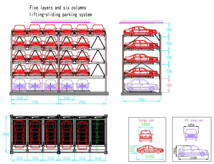 Car Parking Equipment Automatic Car Stacker Vertical Smart Parking System