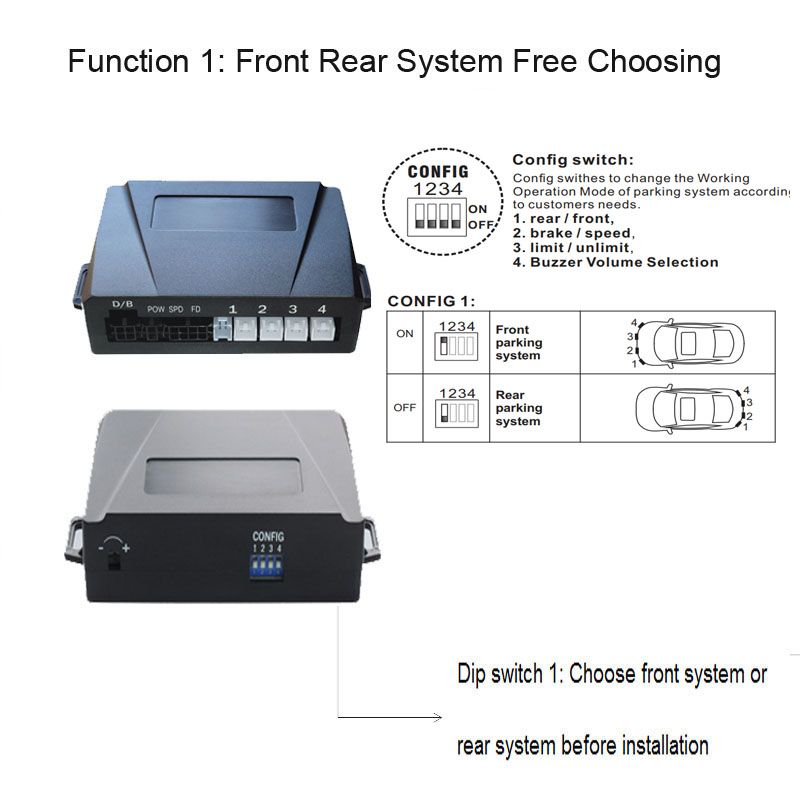 Car Distance Sensor for Front and Rear Parking System