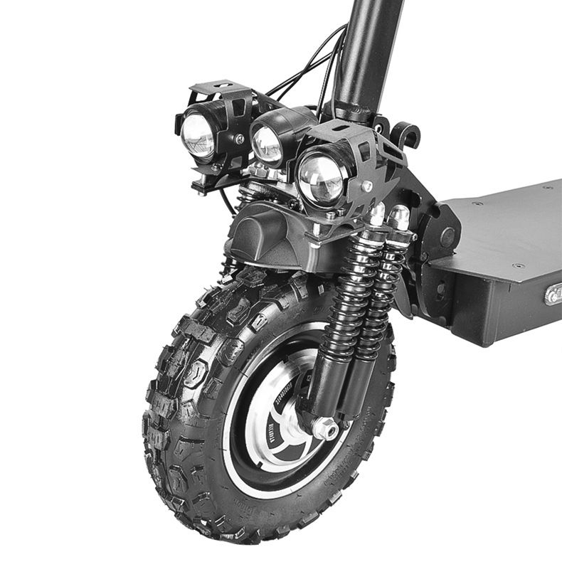 11 Inch 2400W Dual Motor Electric Scooter Adult High Power Three-Light Trekking Tire Electric Scooter with Seat