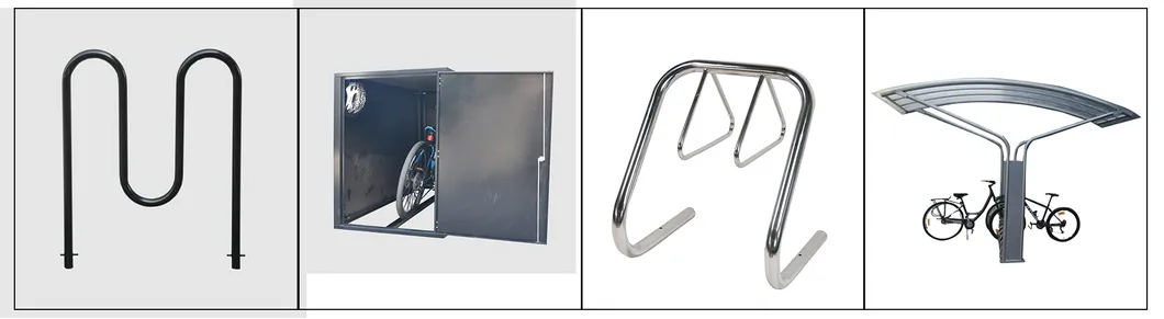 Outdoor Bicycle Storage Parking Display Stand Semi Vertical Bike Rack