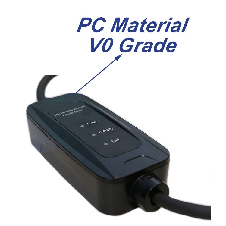 EV Fast Charging Portable Mode 2 EV Charger 3.5kw 16A with Customized Plug
