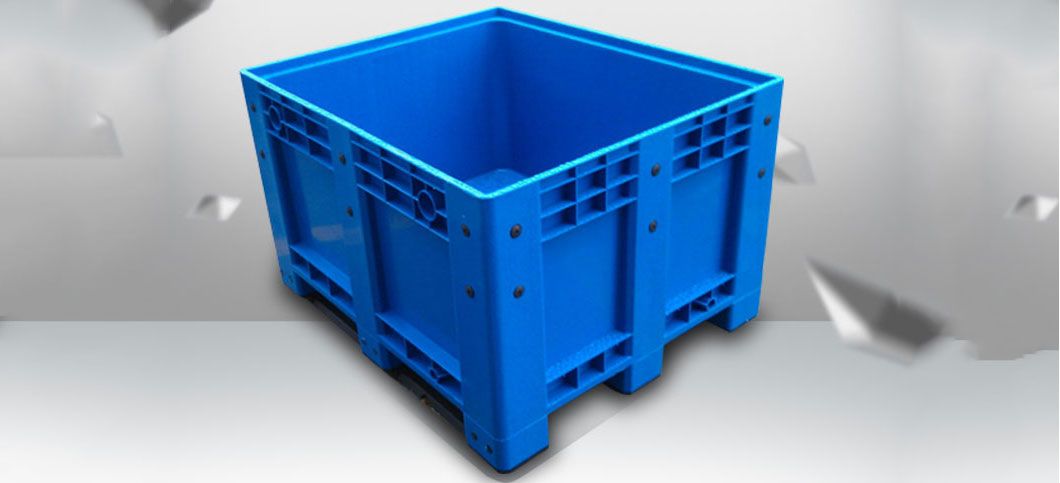 Heavy Duty Large Industrial HDPE Solid Walled Reusable Rigid Warehouse Storage Stackable Hygiene Food Grade Plastic Pallet Box/Container for Auto Parts/Fishery