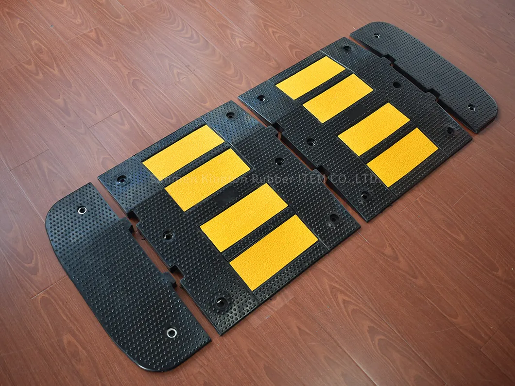 Black and Yellow Deceleration Zone Speed Limited Hump Safety Traffic Protection