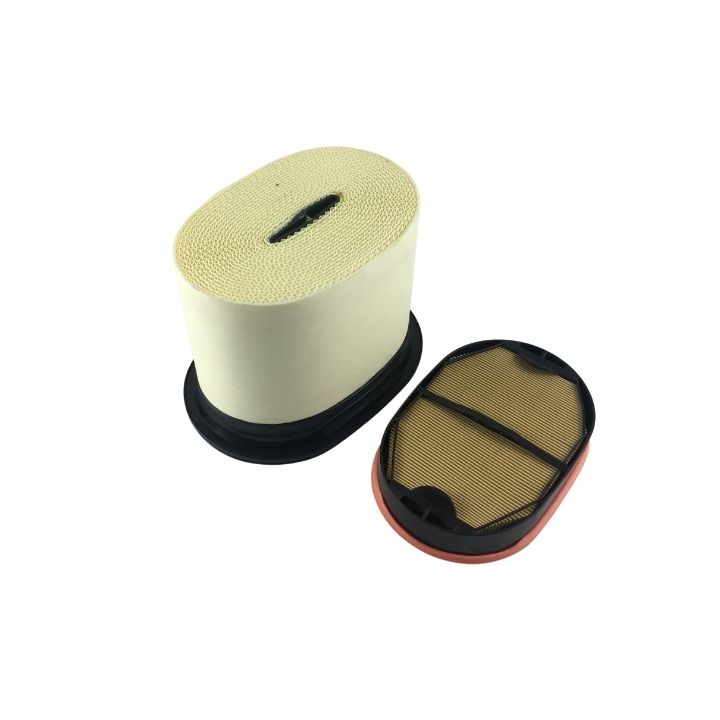Part Number: 2277449 and 2277448. Air Filters Kit for Backhoe Loaders Cat Carton Box Customized 100% Tested 12 Months 208*141*43.5mm Agrofil
