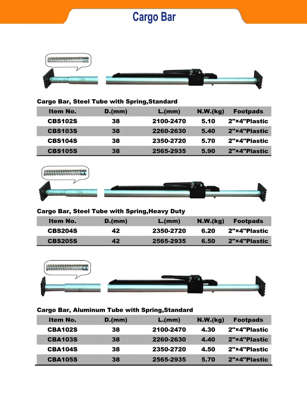 Universe Ratchet Cargo Load Bar for Container