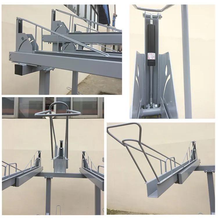 Japan Floor Mounted Combination Two Tier Cycle Rack Storage Outside Bike Parking