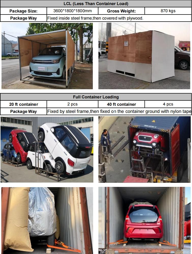 Battery Operated Electric Car High Speed with Four Seats Rhd Electric Car