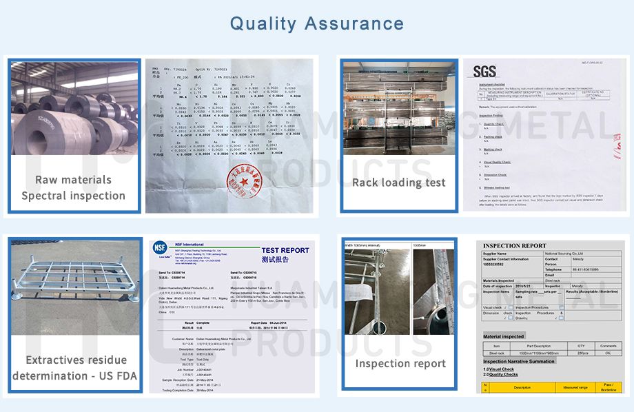 Huameilong OEM Bulk Handling Big Bag Durable Stackable Pallet Rack