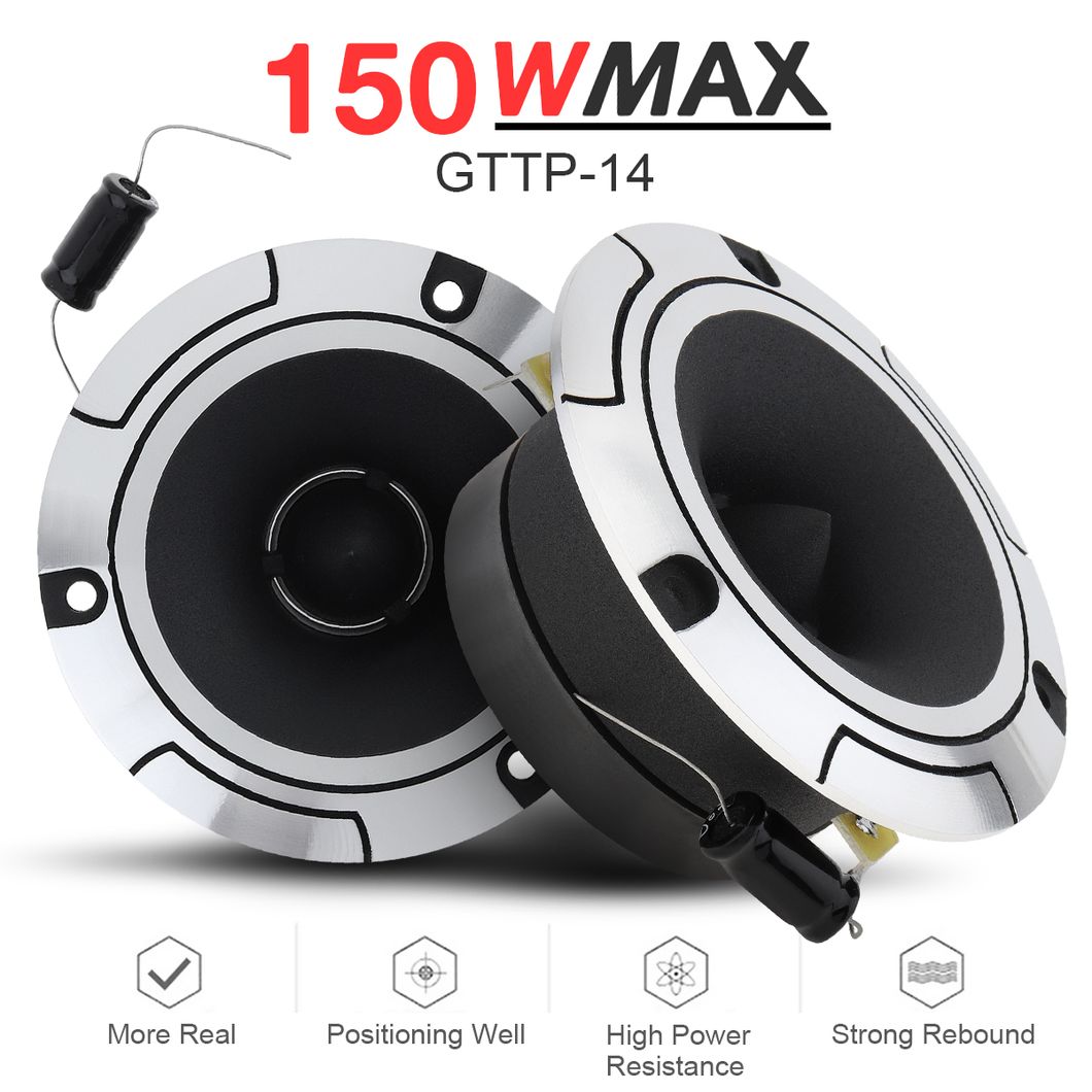 Tweeter Aluminum Super Tweeter Speaker 4 to 8ohm 200W Max Super Bullet Tweeter for Auto Car