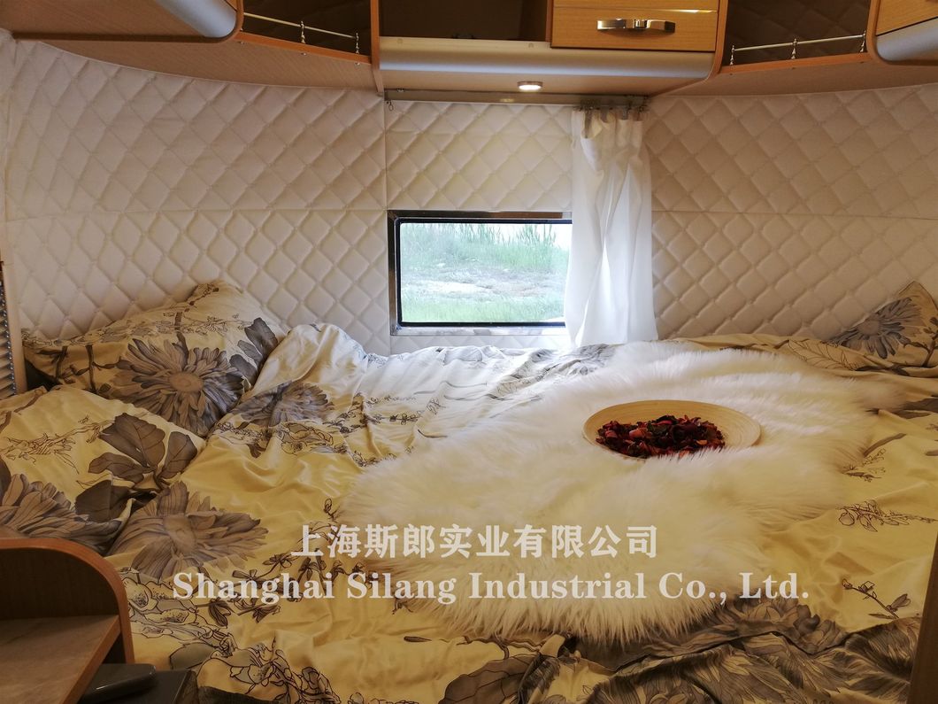 China Silang New Sample Camping Trailer 304 Stainless Steel Camper Trailer Mobile Food Caravan
