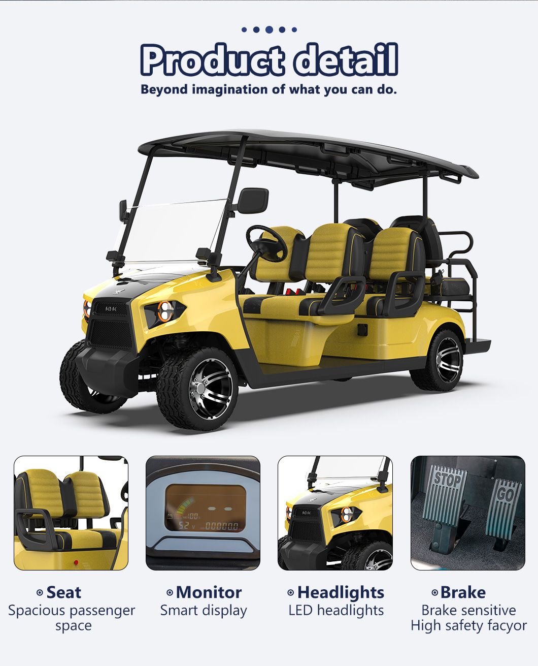 Luxury Leisure 48V2 4 6 Seater All Terrain Charger Golf Cart
