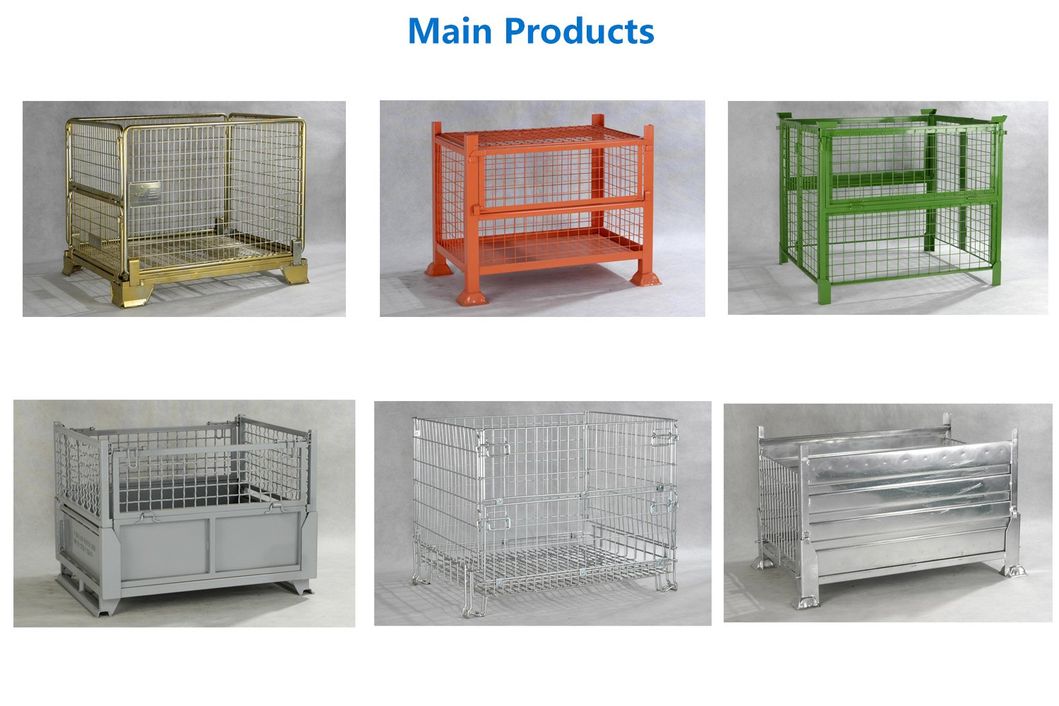 Metal Storage Cage/Steel Cage/Wire Mesh Cage for Warehouse Transport