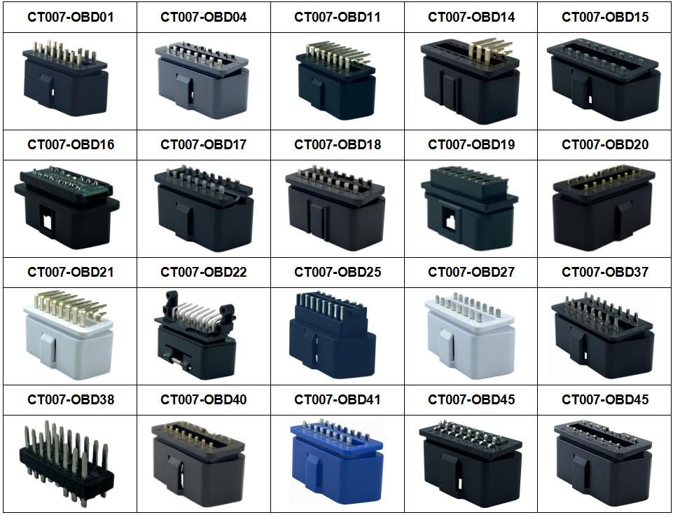 OBD2 Obdii Enclosure with J1962 OBD2 Male Connector Straight Pins