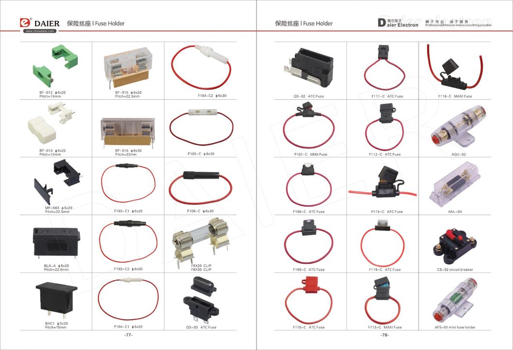 Automative 15A 14AWG Waterproof Middle Inline Blade Fuse Holder