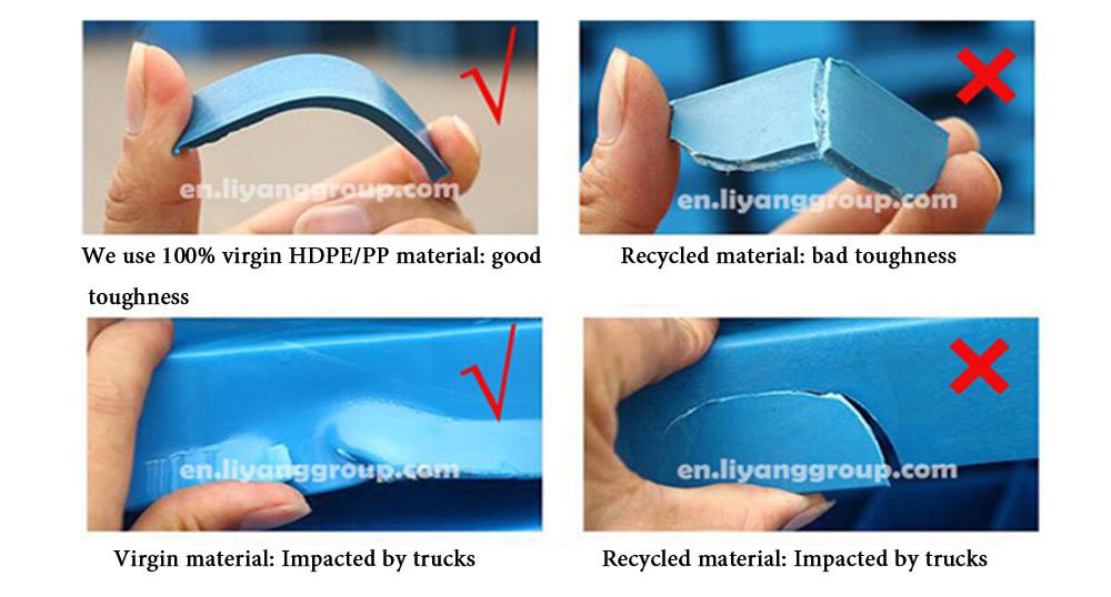 6 Runners Warehouse Storage Tray HDPE Large Stackable Reversible Heavy Duty High Quality Plastic Pallets