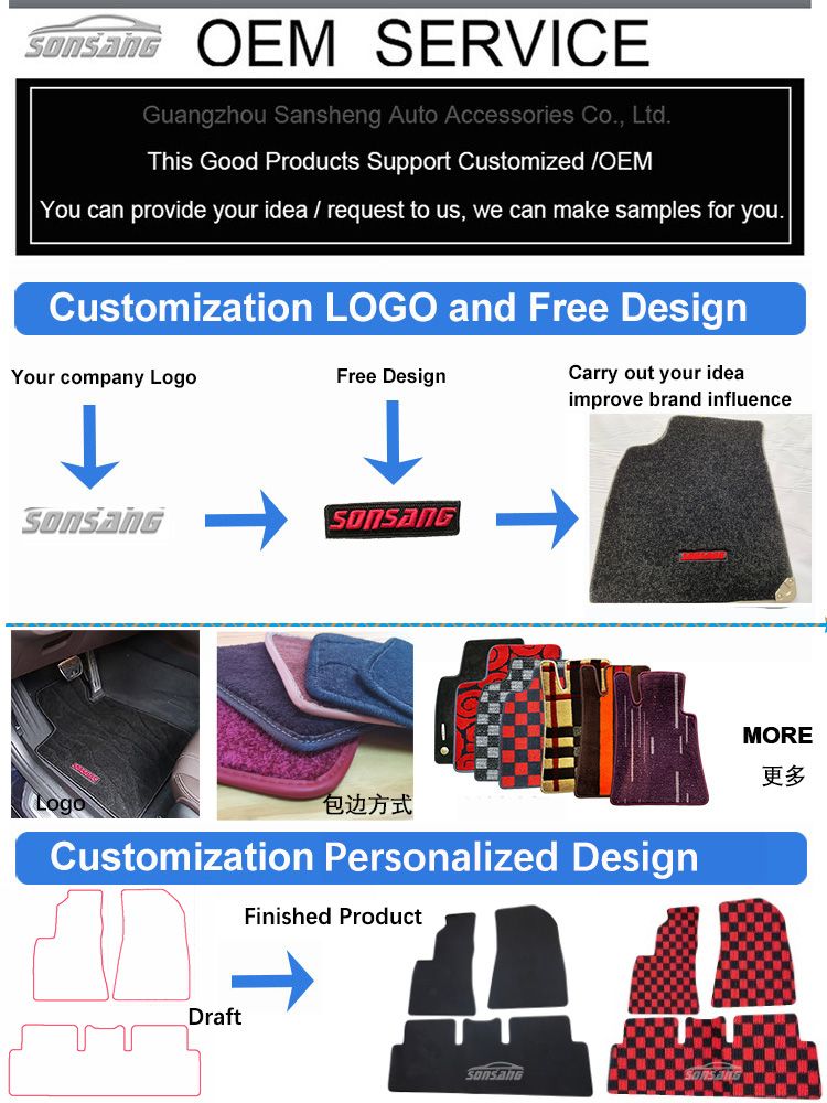Custom Size High Grade Cut Pile Car Floor Mat for Model 3