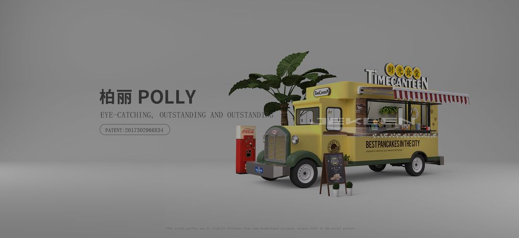 Jekeen Electric Fast Food Truck Mobile Food Cart Trailer Hot Dog Vending Cart Ice Cream Push Cart of Polly