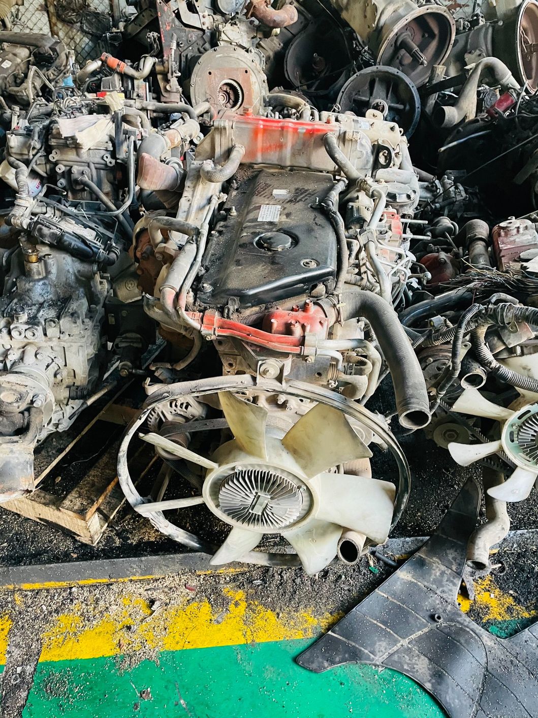 4HK1 Used Engine Assembly with Transmission with Turbo