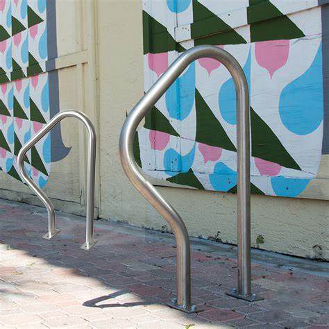 Floor Type Outdoor Freestanding Two-Capacity Carbon Steel Motor Bike Rack