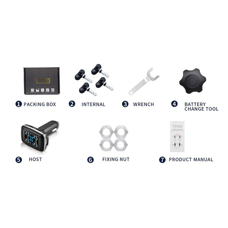 Wireless TPMS Tire Pressure Monitoring System Internal Senors