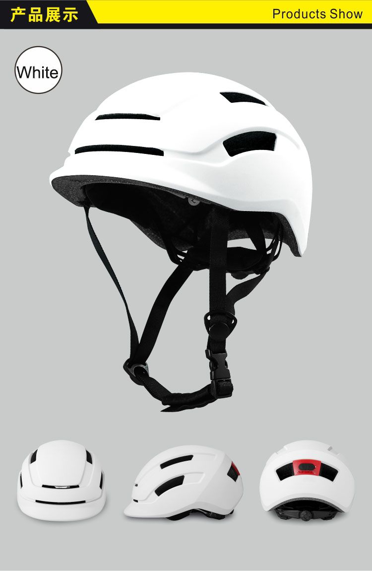 CE&Cpsc PC in-Mould Adult Bicycle Matte Adjustable Helmet Manufacturers Unisex LED Light Helmet