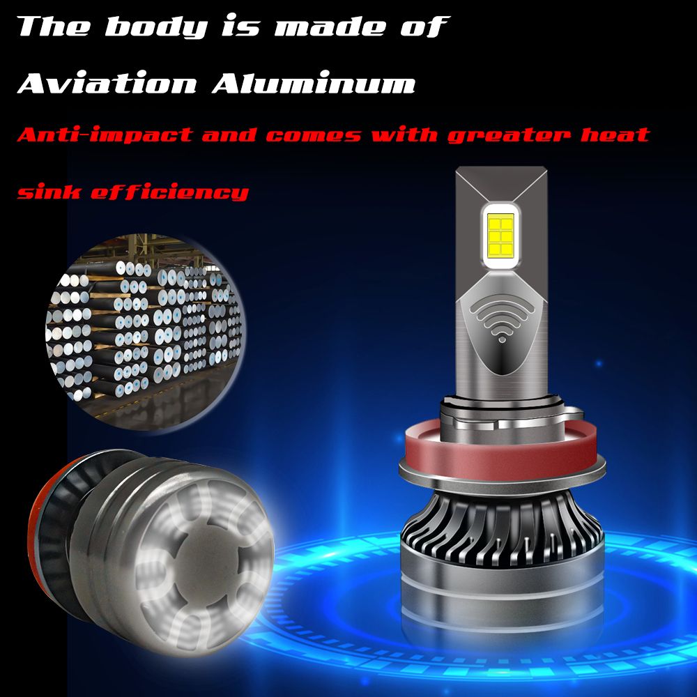 Car Accessories Auto F2 LED Light 6000K 8000lm H7 H11 H4 9005 9006 LED Light Headlight of Automobile