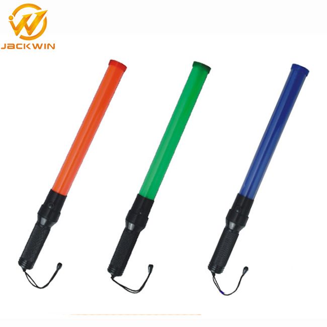 Two C Battery LED Traffic Baton Light with Stainless Steel Clip Diameter 3cm