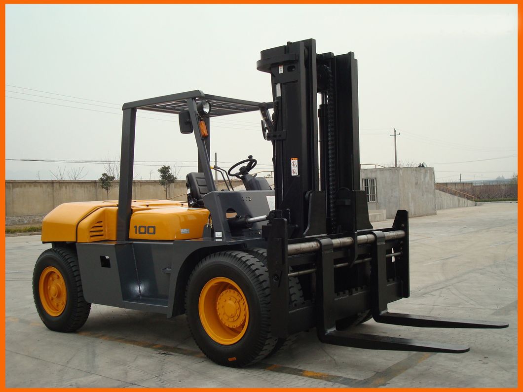 10 Ton China High Quality Diesel Forklift for Sale (FD100)