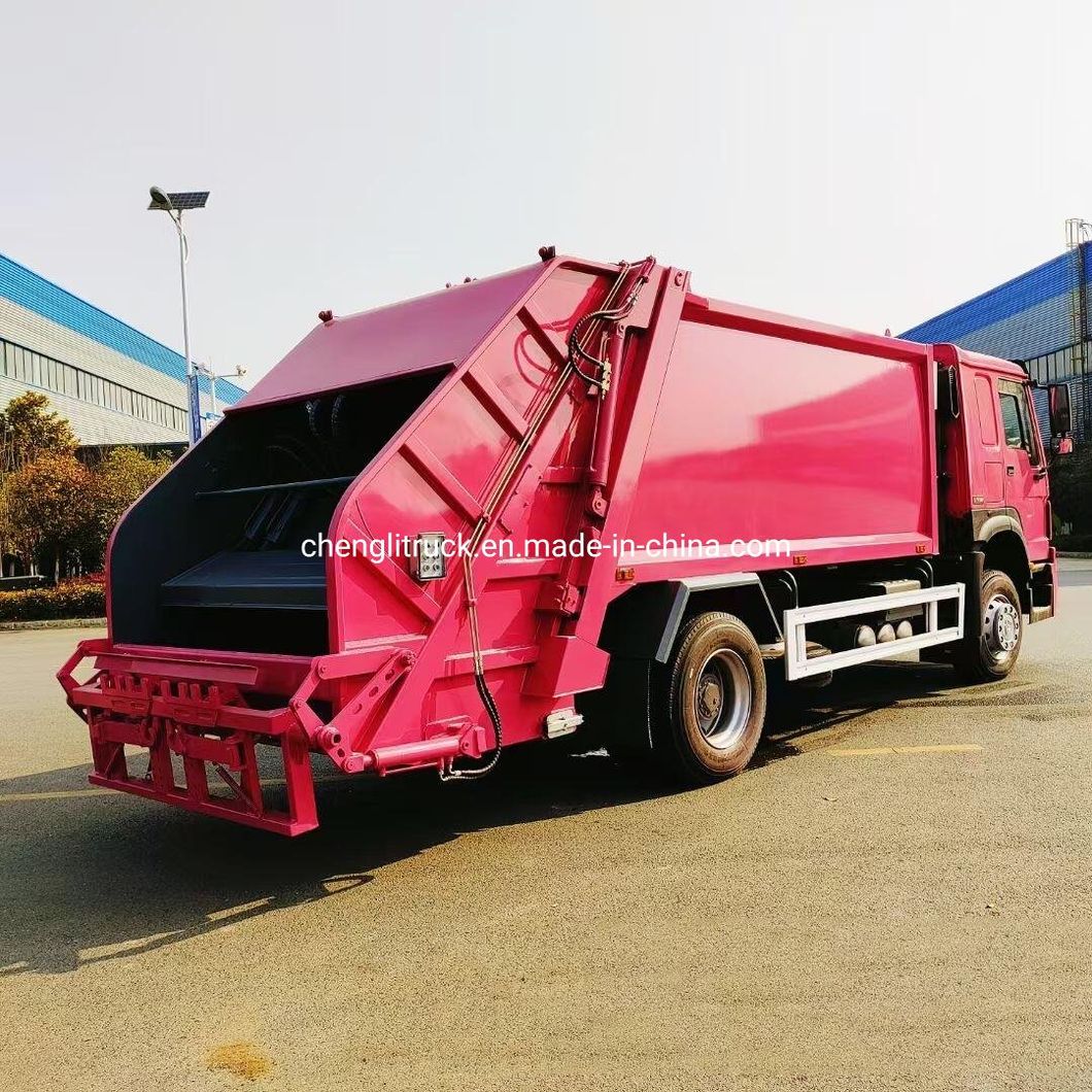 Sinotruk HOWO 4X2 12 Ton Compactor 12cbm Rear-Loading 12m3 Compressed Garbage Truck