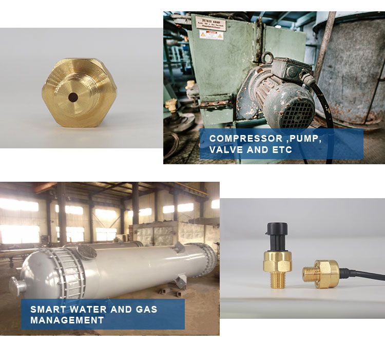 Compact Standard Brass 10bar 20bar Pressure Sensor Transducer